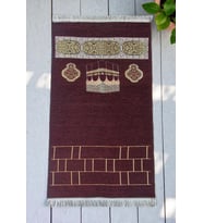 Kabe Motifli Şönil Seccade - Bordo