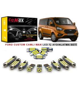 Ford Custom Hususi LED İç Aydınlatma Ampul Seti FEMEX Parlak Beyaz