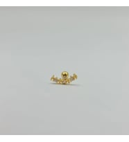 Gold Sıralı Taşlı Şık Tragus Küpe Piercing