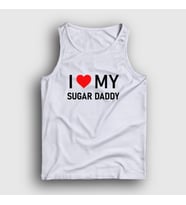 Presmono Unisex Beyaz I Love My Sugar Daddy Atlet 427783tt (Beyaz)