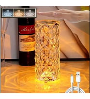 Kristal 16 Renkli Dokunmatik Led Atmosfer Odası Usb Aydınlatma Armatürü Masa Ve Gece Lambası (Çok Renkli)