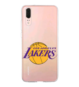 Huawei P20 Uyumlu Kapak LA Lakers Tasarımlı Şeffaf Silikon Kılıf