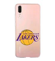 Huawei P20 Uyumlu Kapak LA Lakers Tasarımlı Şeffaf Silikon Kılıf