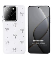 Microsonic TECNO Spark 20 Pro Kılıf PrettyCharm Bow (Gümüş)