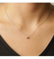 Pırlanta Tektaş Kolye (Altın)