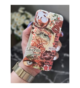 Iphone 14 Uyumlu Baskılı Şeffaf Telefon Kılıfı