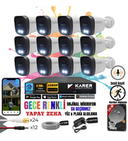 EXİTCAM 12 KAMERALI FULL HD SES KAYITLI AHD GÜVENLİK SİSTEMİ – 16 KANAL DVR, 320 GB HDD VE KOMPLE KURULUM SETİ