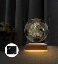 Aslanlı Hediye Kişiye Özel İsimli 3d Led Masa Lambası Doğum Günü Hediyesi Lamba