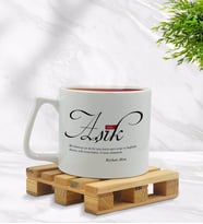 BK Gift Kişiye Özel Mânâ Aşık Tasarımlı Middle Beyaz Kupa Bardak Model 1