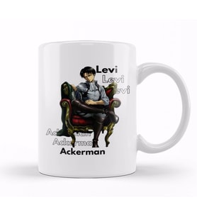 Levi Ackerman Attack on Titan 01 Kupa Bardak Porselen