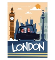 Londra Seyahat Posteri Tablo Ahşap Poster Dekoratif