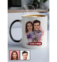 Eşe Romantik Hediye Karikatürlü Sihirli Kupa Bardak