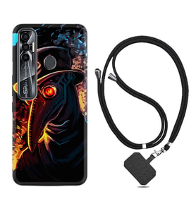Tecno Spark 6 6 Go 8C 8 Pro 7 7 Pro Kılıf Boyun Askılı Silikon Karga 1616