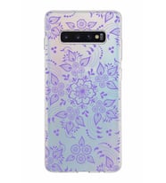 Samsung Galaxy S10 Plus Kapak Nostalji Desen Tasarımlı Şeffaf Silikon Kılıf