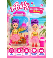 Anlily Küçük Bavullu Bebek - Anliliy Chelsea Oyuncak Bebek - Anliliy Bebek - Bebek Oyun Evleri İçin