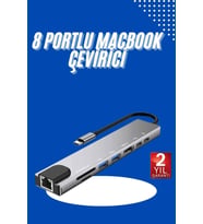 Usb Type-c Hub Dönüştürücü Çevirici Çoklayıcı Macbook Çevirici 8 Portlu