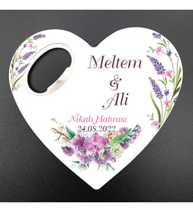 Nikah, Nişan, Kına, Söz, Sünnet, Doğum, Mezuniyet Hatırası Kalp Açacak Magnet MG Atölye