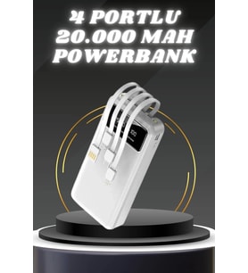 Şarj 4 Çıkışlı 20.000 Mah Kompakt Yüksek Kapasiteli Hızlı Şarj
