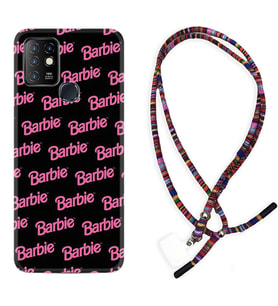 INFINIX Hot 8 9 10 11S Hot 10 Play 10T Kılıf Boyun Asklı Rasta Silikon Barbie 1404