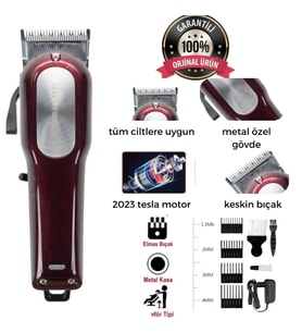 Tc-1453  Saç Sakal Kesim Makinesi iki yıl garanti