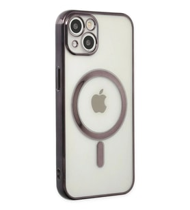 Durukar® iPhone 14 Plus Kılıf Magneticsafe Lazer Silikon - Siyah