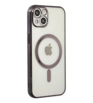 Durukar® iPhone 14 Plus Kılıf Magneticsafe Lazer Silikon - Siyah