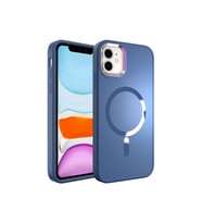 Apple iPhone 12 Uyumlu Kılıf M-safe Wireless Şarj Özellikli Zore Stil Kapak (Açık Mavi)