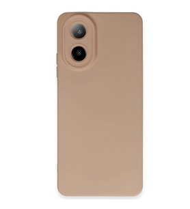 Oppo A38 Kılıf Nano İçi Kadife Silikon - Pudra