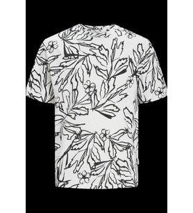 JORLAFAYETTE AOP TEE SS CREW NECK LN 12250434 (Beyaz-Siyah)