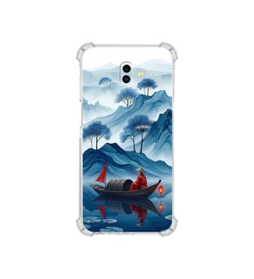 PrintiFy Samsung Galaxy J6plus ile Uyumlu Simya Serisi Sonsuz Akış Tasarımlı Uv Baskılı Köşe Korumalı Antişok Kılıf