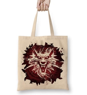 The Witcher Wolf Silhouette Bez Çanta Uzun Saplı