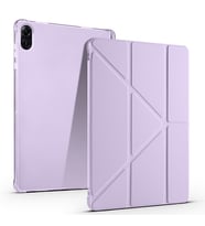 Honor Pad X8A Uyumlu Kılıf Zore Tri Folding Kalem Bölmeli Standlı Kılıf (Lila)