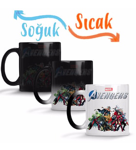 Marvel Avengers 05 Sihirli Kupa Bardak Porselen