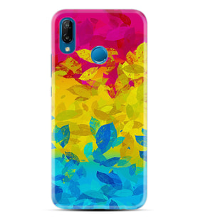 Huawei P20 Lite Mate 10 20 Lite Pro P40 Lite KılıfDesemli Silikon Yapraklar 1634