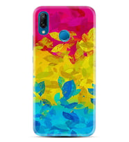 Huawei P20 Lite Mate 10 20 Lite Pro P40 Lite KılıfDesemli Silikon Yapraklar 1634