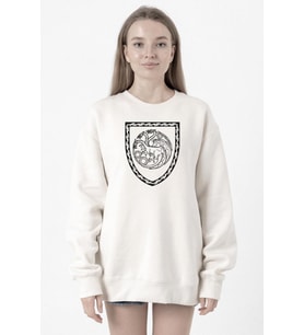 House Of The Dragon Targaryen Amblem Beyaz Kadın 2ip Sweatshirt