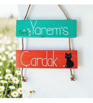 Ev hediyesi hediye Bahçe Süsü Duvar Süsü Balkon Süsü Dekorasyon Teras Kapı Süsü Mutfak Süsü Hediyelik Eşya Ölçü 45*30 (Çok Renkli)