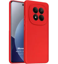 Matte Silicone Xiaomi Redmi Note 15 Pro 5G için Kılıf Kırmızı [Redmi Note 15 Pro 5G ile Uyumlu Kılıf - Kırmızı]