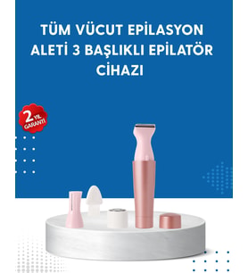3 Başlıklı Taşınabilir Yüz ve Vücut Tüy Alma Makinesi