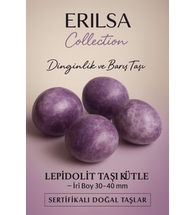 Sertifikalı Doğal Lepidolit Taşı Kütle İri Boy 30-40 mm – Dinginlik ve Ruhsal Barış Taşı (Çok Renkli)