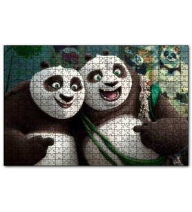 Cakapuzzle Neşeli Kung Fu Panda 3  Puzzle Yapboz MDF (Ahşap) (120 Parça)