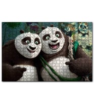 Cakapuzzle Neşeli Kung Fu Panda 3  Puzzle Yapboz MDF (Ahşap) (120 Parça)