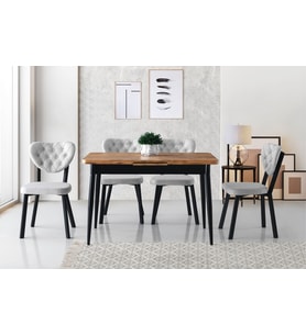 AY MASA, RİVONE SANDALYE, ATLANTİK ÇAM, 120x70