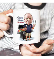 Kişiye Özel Keyifçi Babam Karikatürlü Kupa Bardak