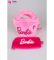 DEKOMUS İLE LİSANSLI YENİ SEZON BARBIE PELUŞ BASIC EL ÇANTASI VE KOL ÇANTASI 2'LİSİ (Pamuk Şeker)