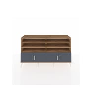 Hyperion Konsol 6 Raflı 4 Kapaklı 176x44x99 Çam-Antrasit/Aytaşı