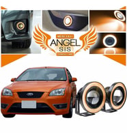 Ford Focus 2 Uyumlu, Universal Mercekli Led Angel Sis Farı, 76mm Turuncu Renk