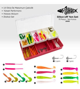 Silikon LRF Yem Seti - 70 Parça - Yem Kutulu - Fishack (2005)