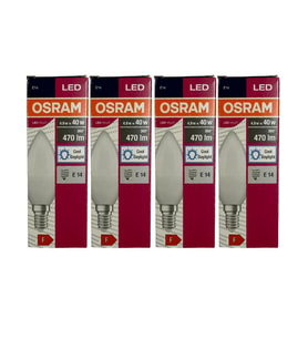 Osram 4,9W (40W) 6400K (Beyaz Işık) E14 Duylu Led Ampul (4 Adet)