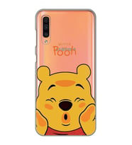 Samsung Galaxy A70 Uyumlu Winnie The Pooh Desenli Şeffaf Telefon Kılıfı